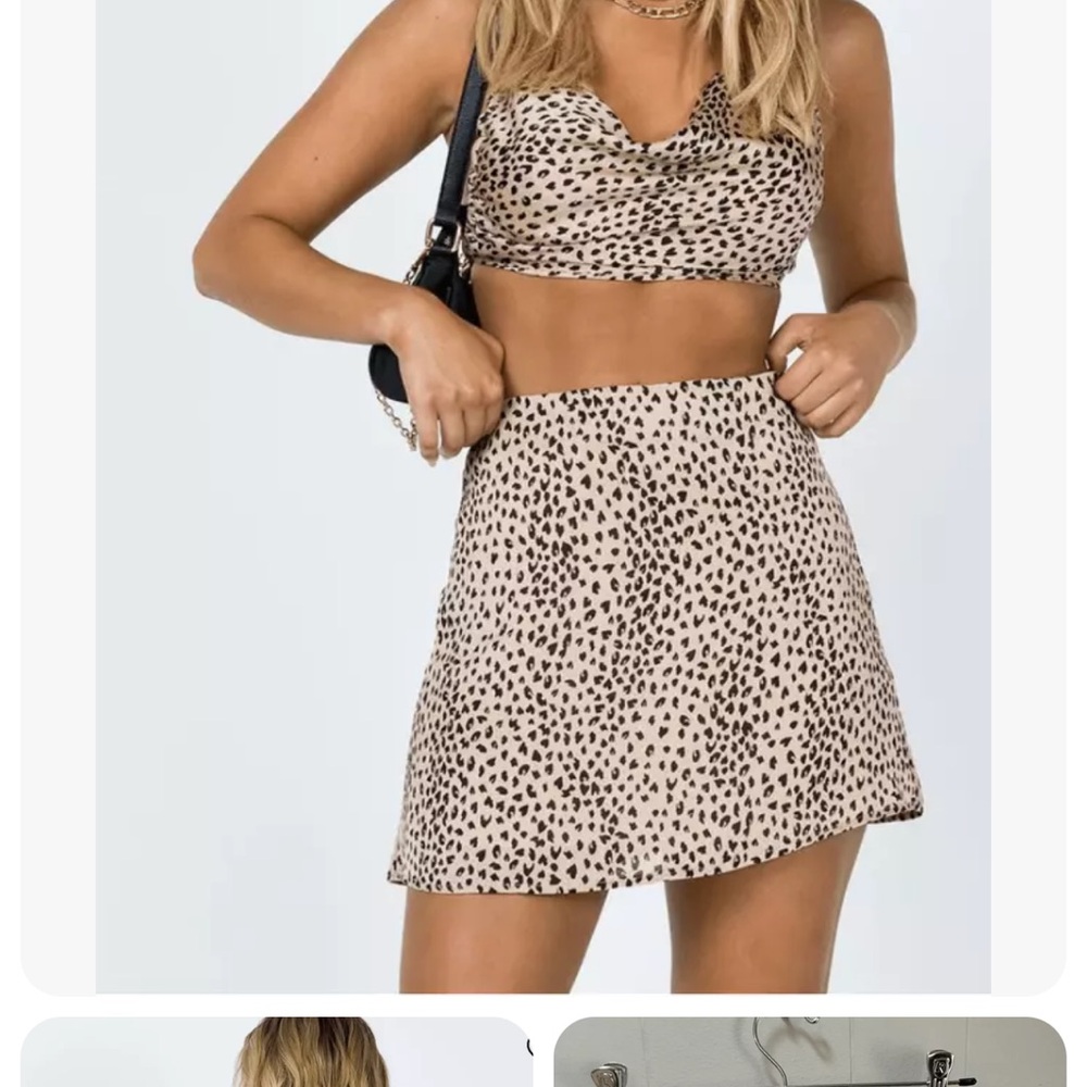 Princess Polly Skirt | leopard print